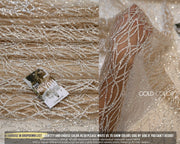 Gold Waves Glitter Fabric By The Yard - StylishBrideAccs