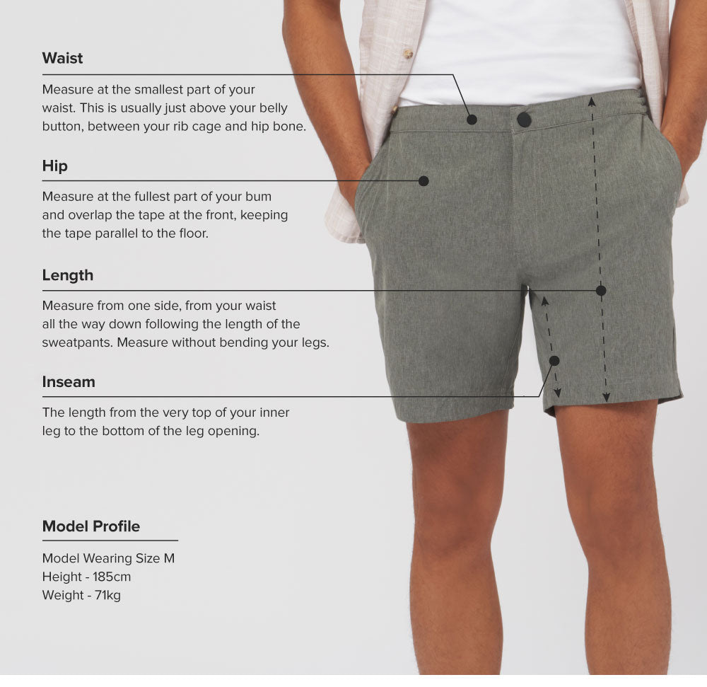 (NEW) Size Chart - Hybrid Shorts