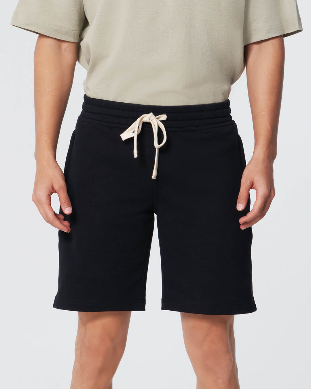 Men's linen shorts - Black Ficus Linen Clothing