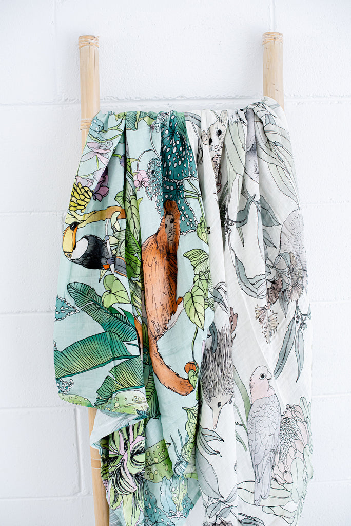 Australian and Jungle Swaddle Lluie X The Scenic Route