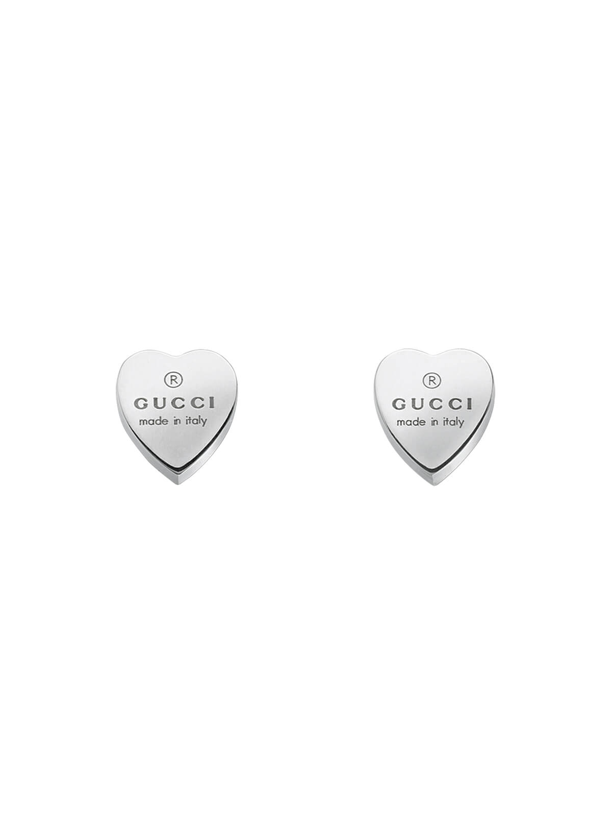 inden længe Springe Uden for Gucci Trademark Heart Earrings in Silver YBD22399000100U | W.Bruford