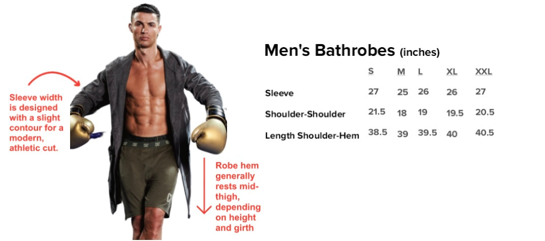 CR7 Men's Bathrobe Sizing USA