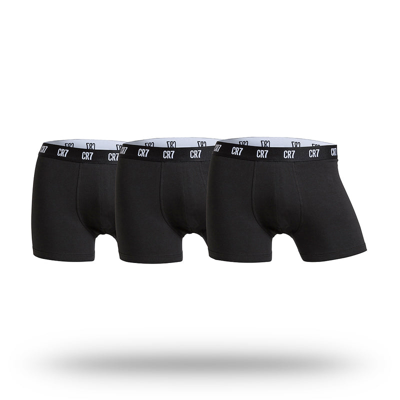 de 3 de hombre CR7 de algodón orgánico - Black Basic – Underwear