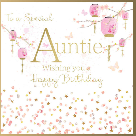 Rush Design Card Happy Birthday Auntie The Mirfield Emporium