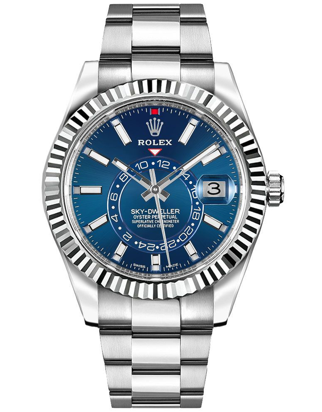 rolex stainless sky dweller