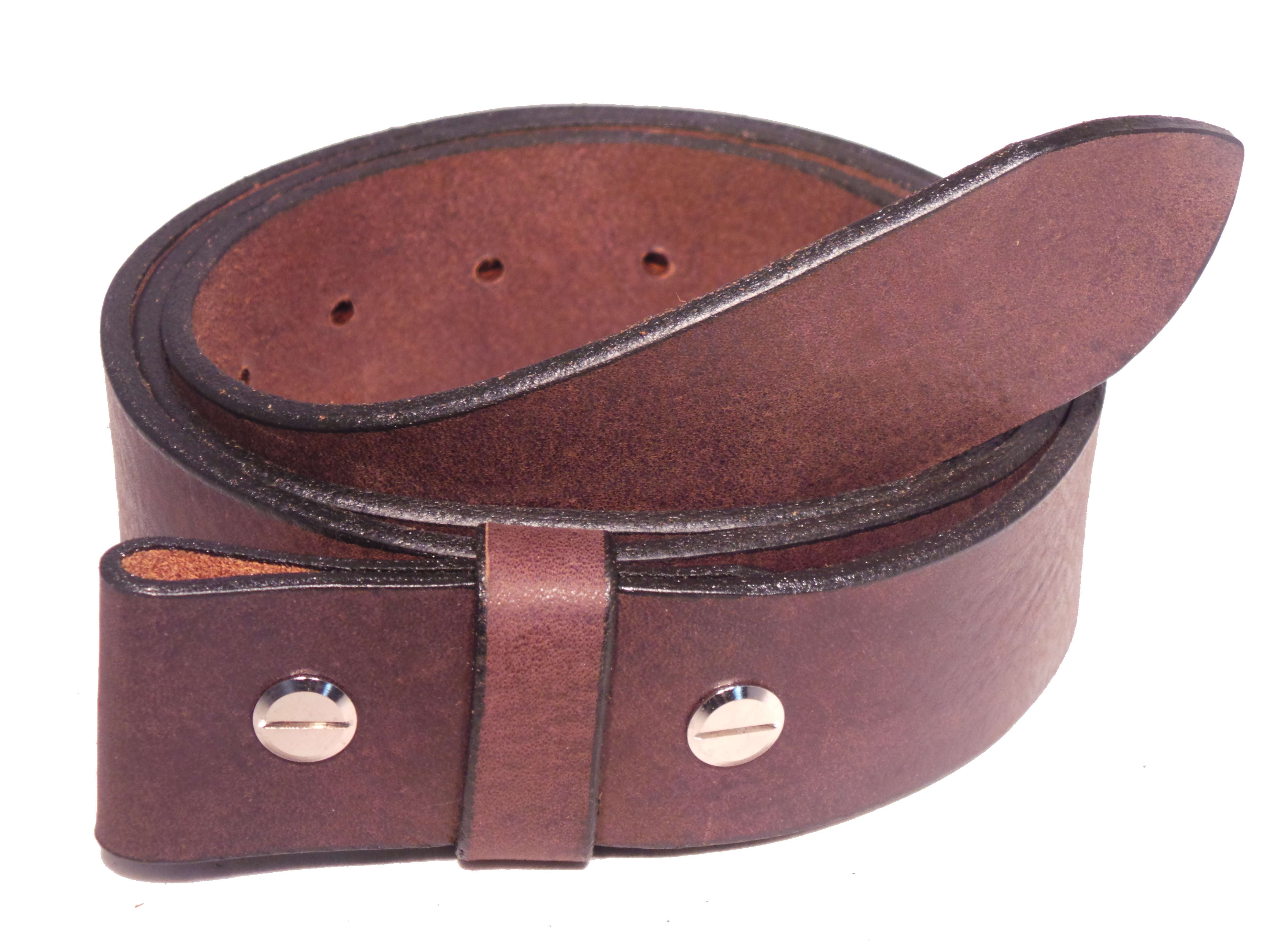 Leather Belt Blank - Horween CXL - Made for Buckles - Chicago Screws -  Leather Belt Keeper - www.thecopperbuckle.com