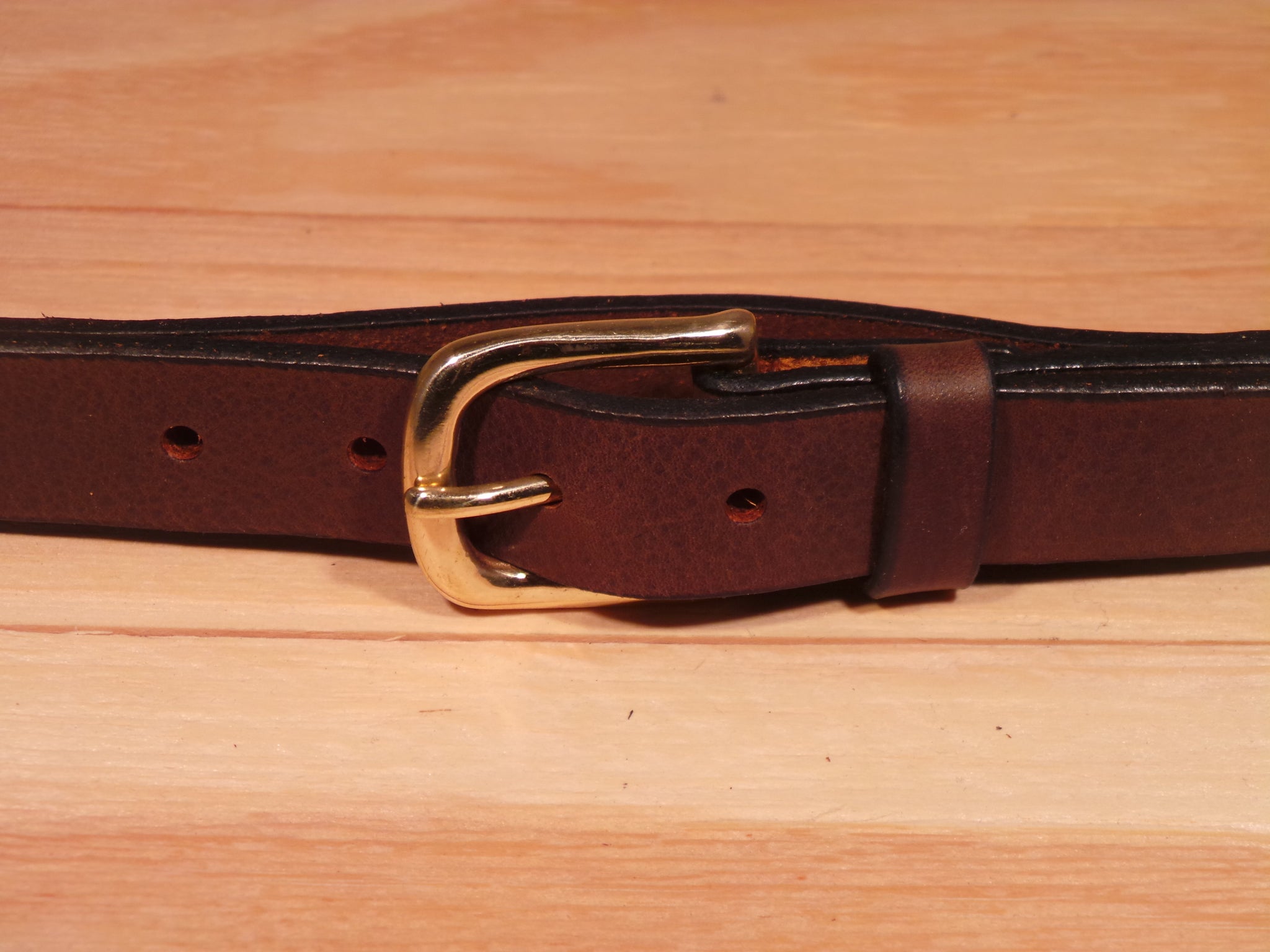 Brass Half Square 1 Inch 25mm Leather Belt | Dark Brown Handmade Belts ...