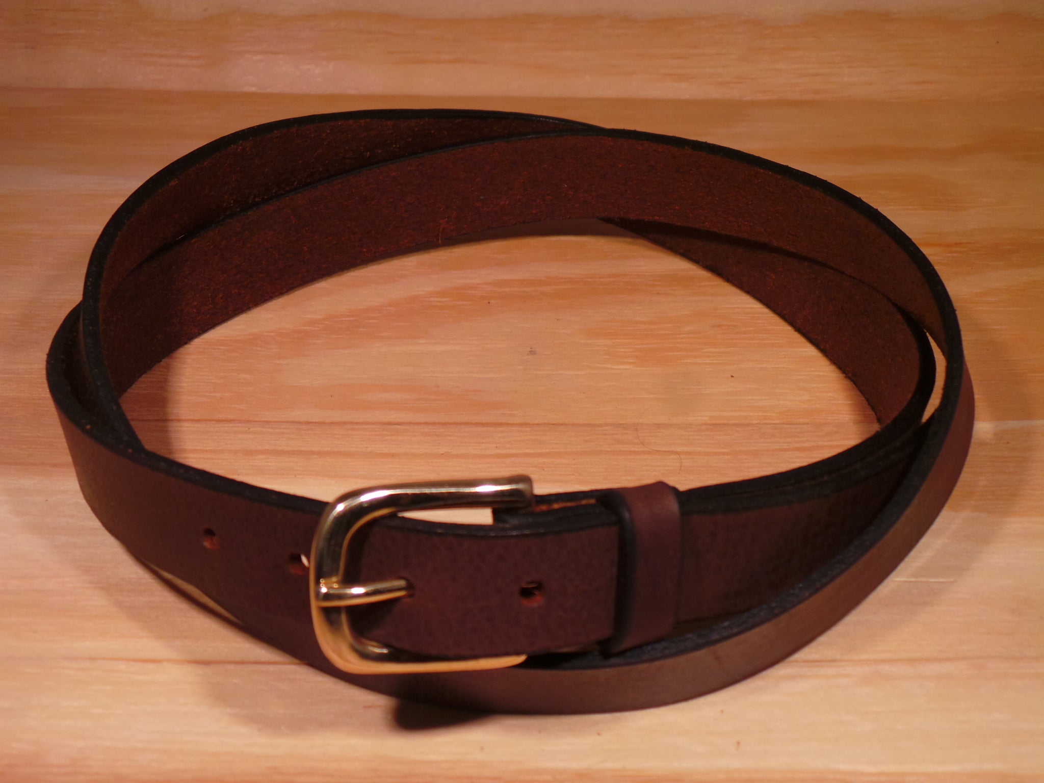 Brass Half Square 1 Inch 25mm Leather Belt | Dark Brown Handmade Belts ...