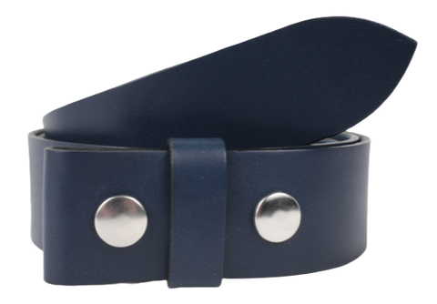 Blue Leather Belt Straps