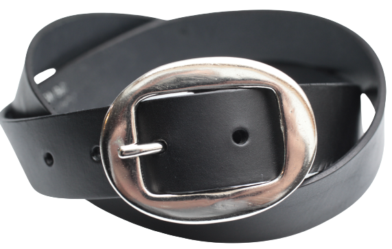 Black Leather Trouser Belt | Buckle My Belt