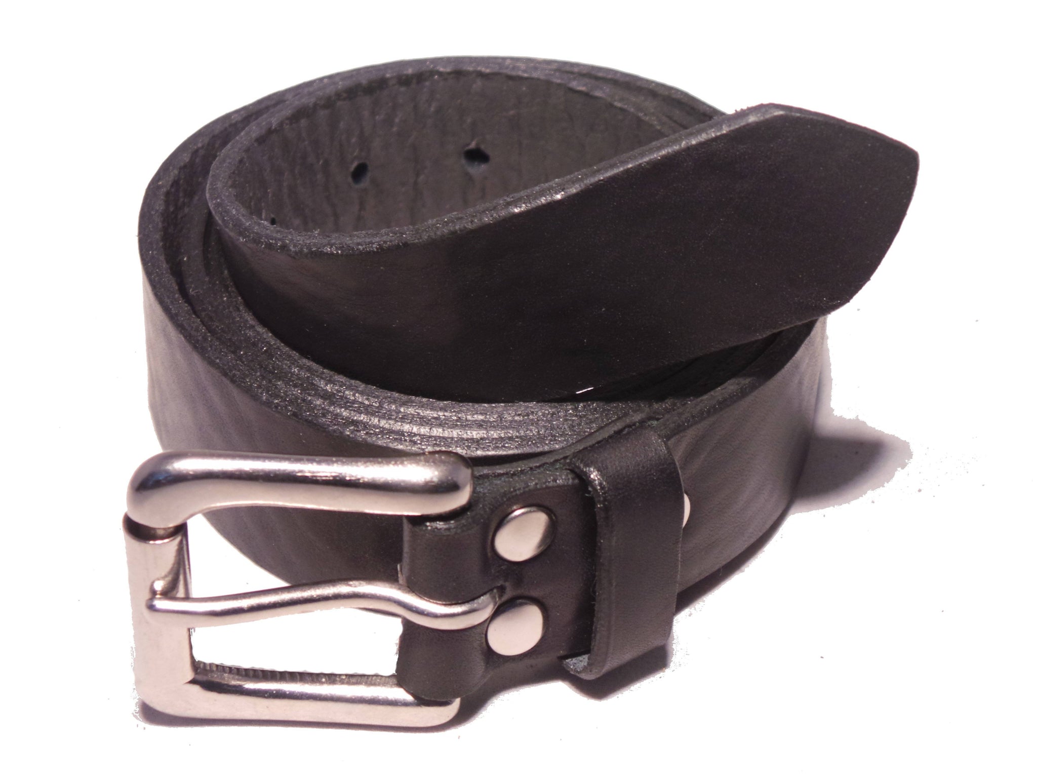 Silver Roller 1 1/4 Inch Leather Belt | Men's Designer Trouser Belts ...