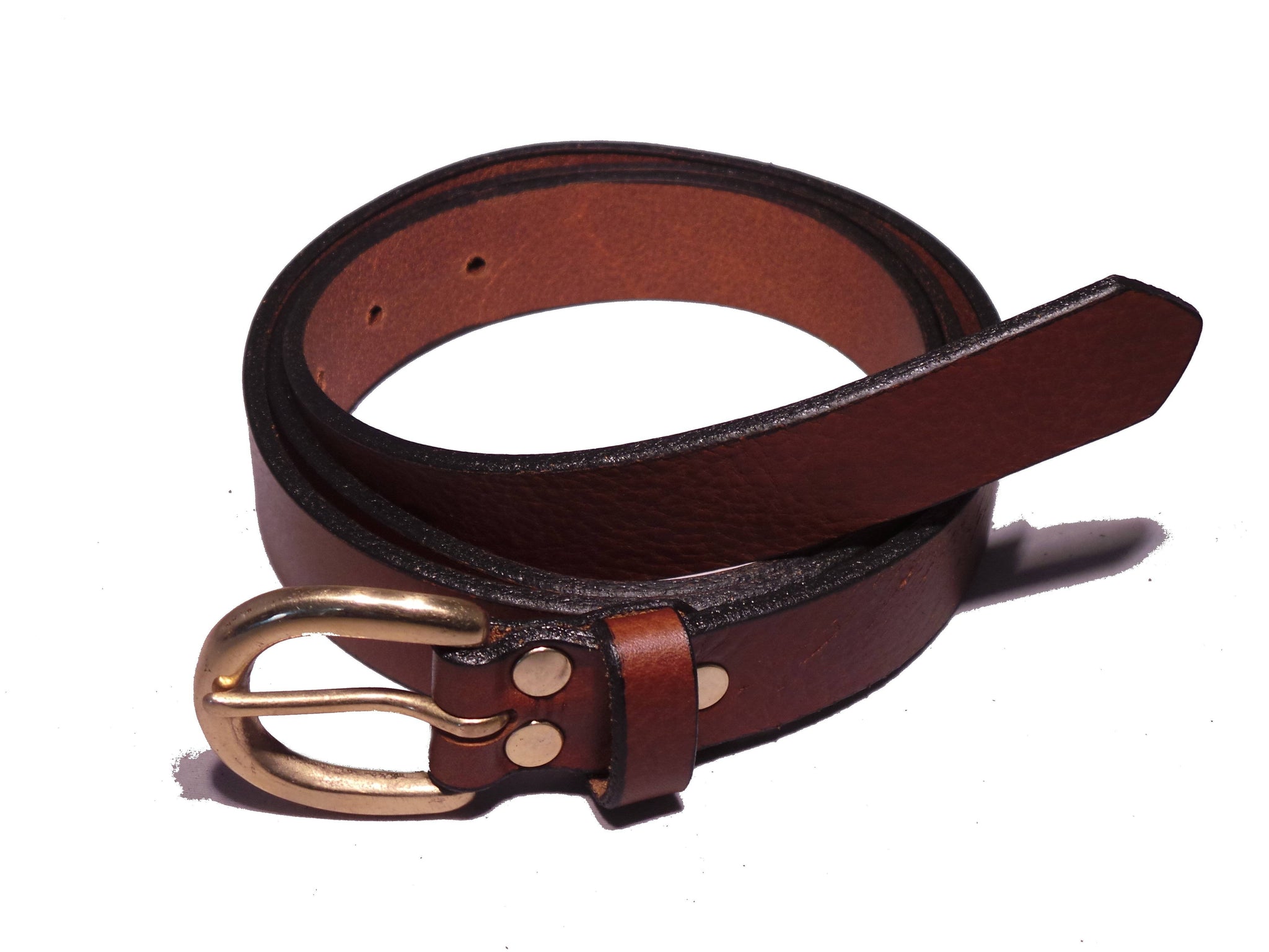Brass Half Oval 1 Inch Leather Belt | Trouser Belts Handmade – Buckle ...
