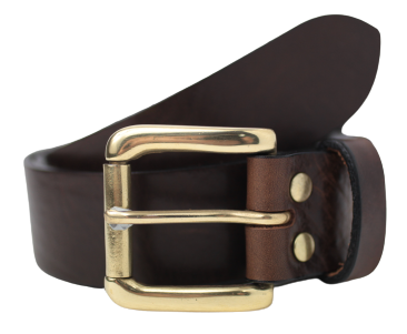 Classic Dark Brown Leather Jean Belt