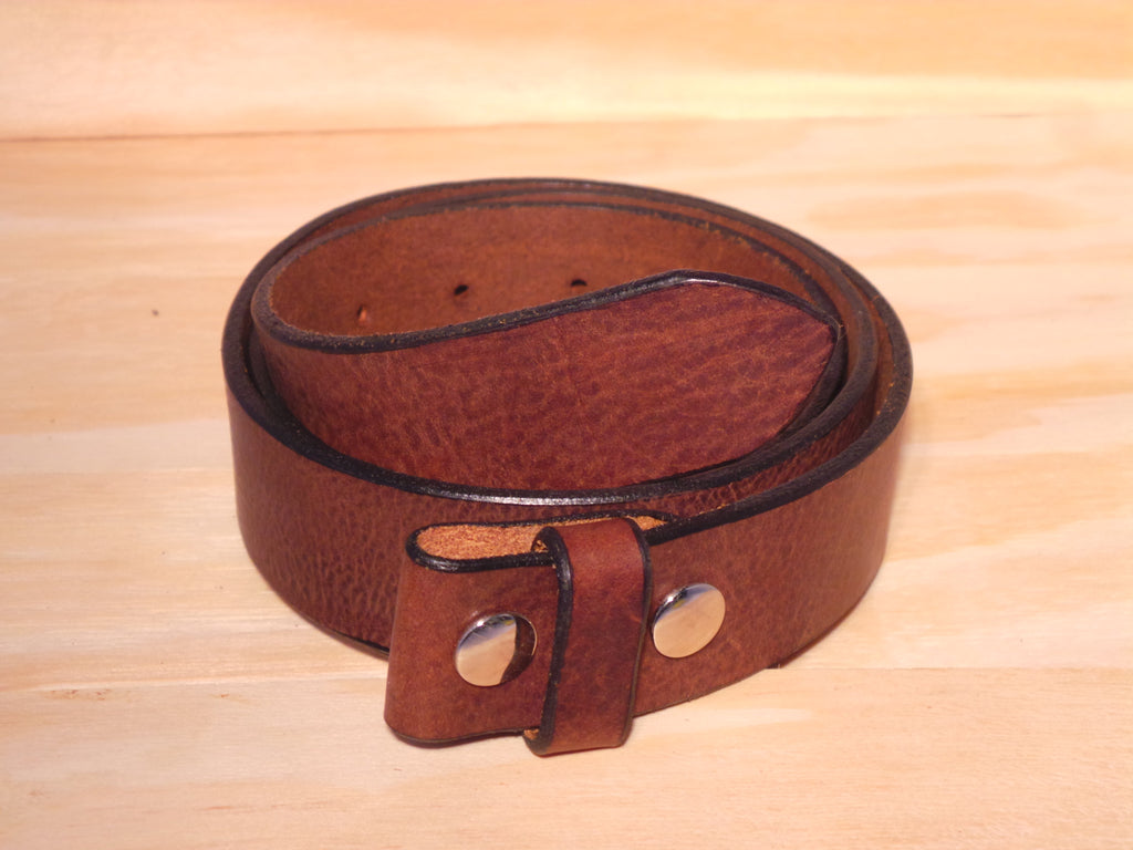 No Buckle Dark Brown 1 Inch Snap On Belt Strap Men's – Buckle My Belt