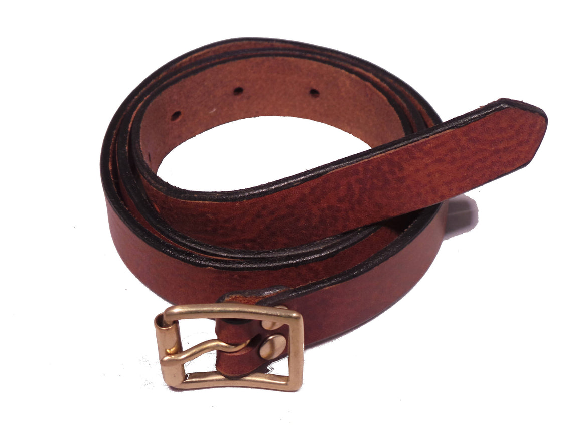 Brass Rectangle Roller 1 Inch Leather Belt | Trouser Belts Handmade ...
