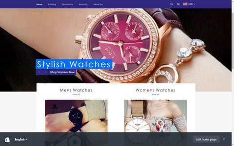 ladies gents watch dropshipping store for sale