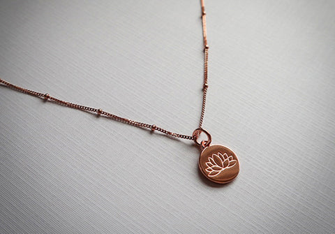 ROSE GOLD VERMEIL LOTUS NECKLACE 