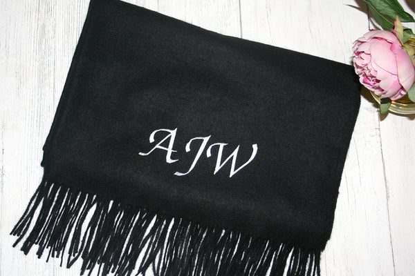 personalised wool scarf