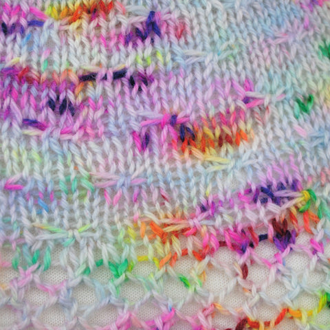 Take a Look Close up in Bumblebee Acres Farm Rainbow Fish colorway