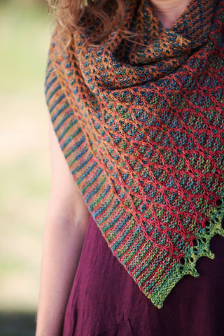 Veridigreen knit shawl