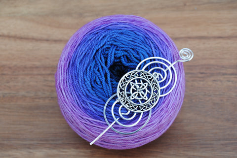 Fiber Optic Unified Gradient Cake & Shawl Pin Pairing 