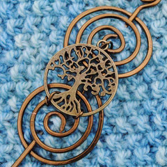 Tree of Life Shawl pin in Bronze