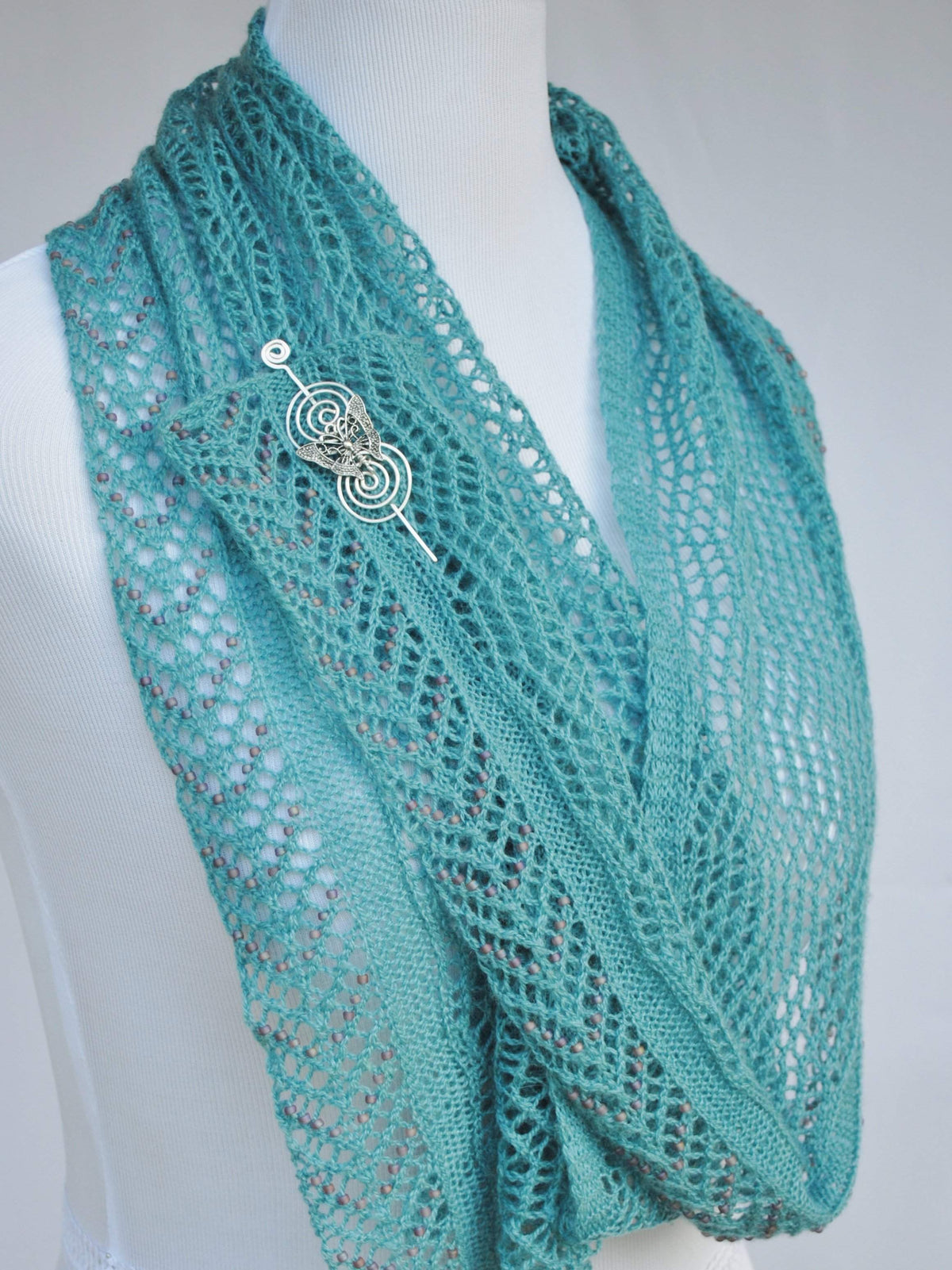 Beadazzled Beaded Lace Shawl Knitting Pattern PDF Download Crafty