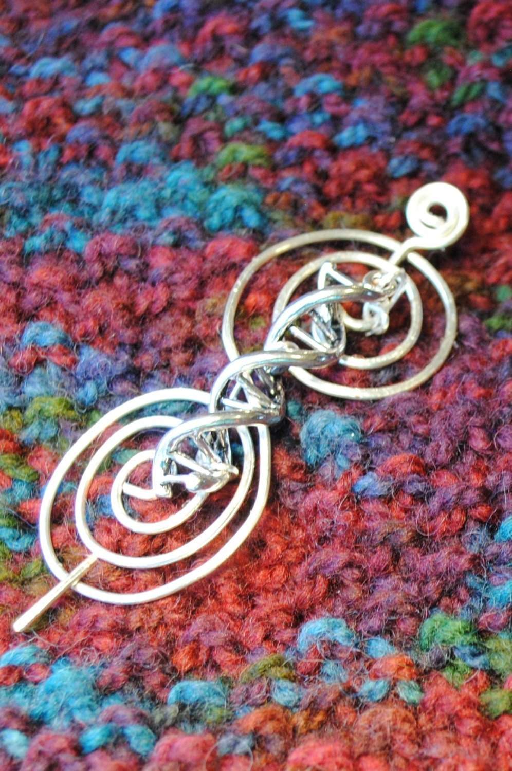 Dna Shawl Pin Charmed Silver Crafty Flutterby Creations