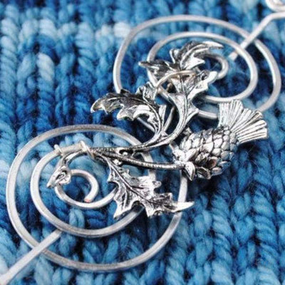 DNA Shawl Pin - Charmed Silver