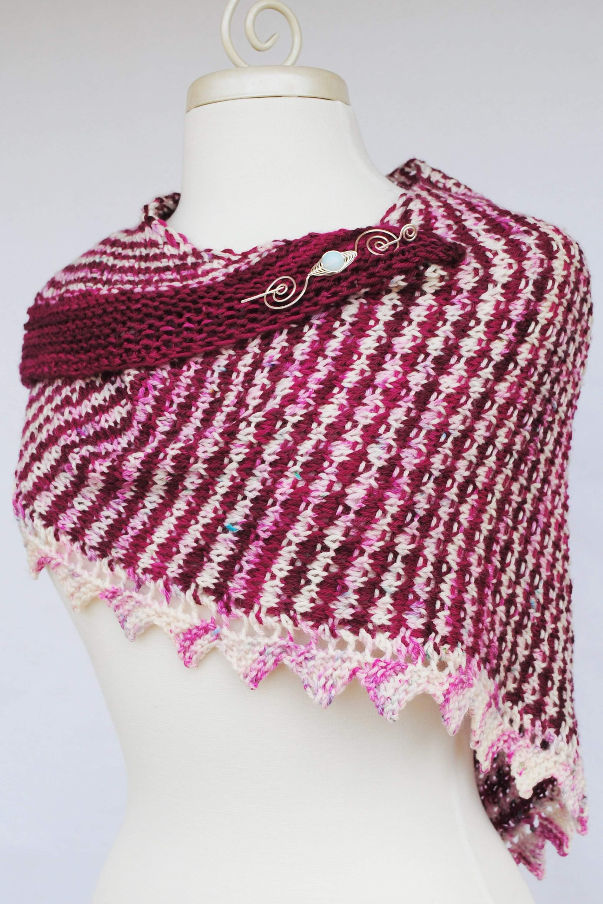 Pdf Mercurial Stripes Shawl Knitting Pattern Digital Download