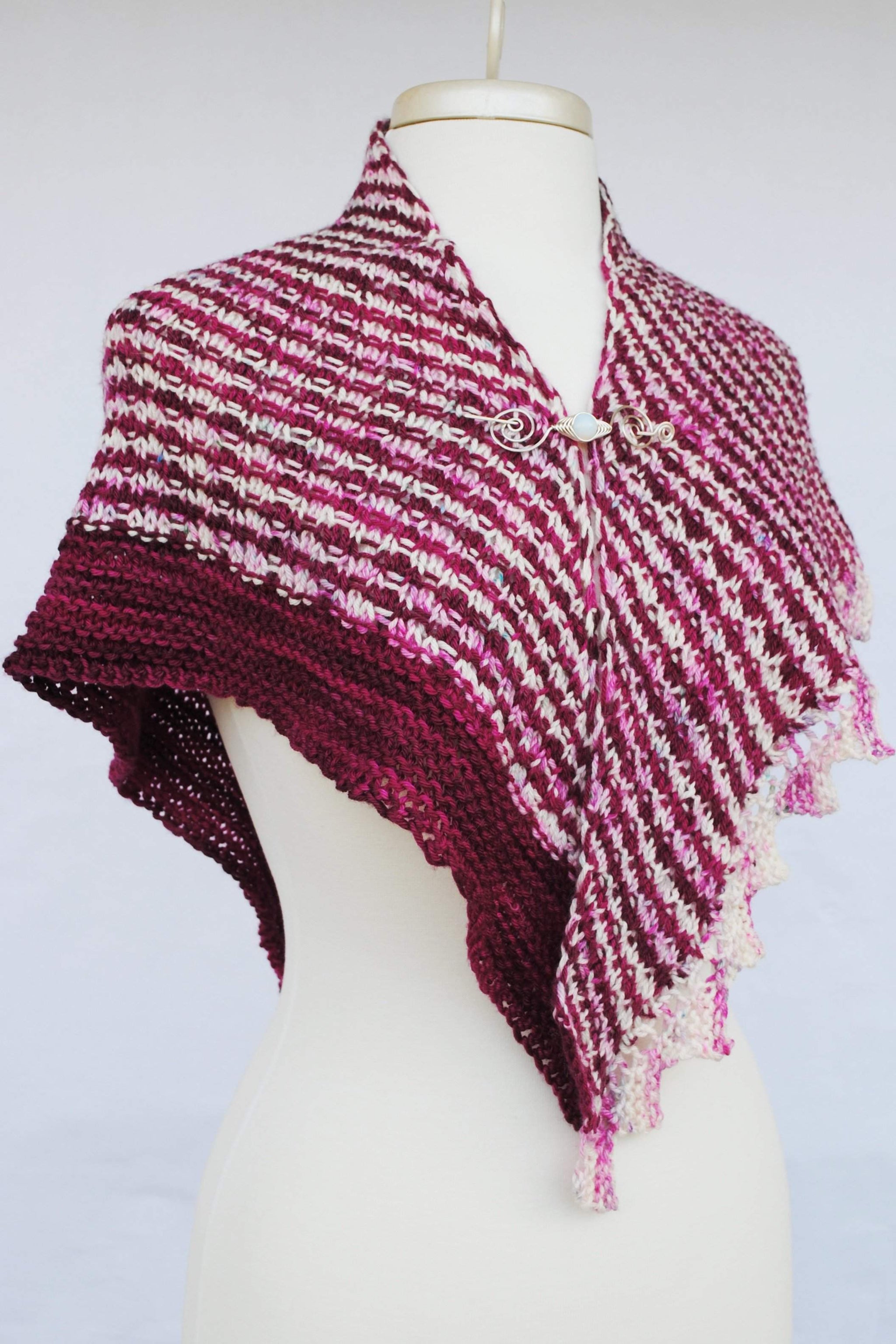 Pdf Mercurial Stripes Shawl Knitting Pattern Digital Download