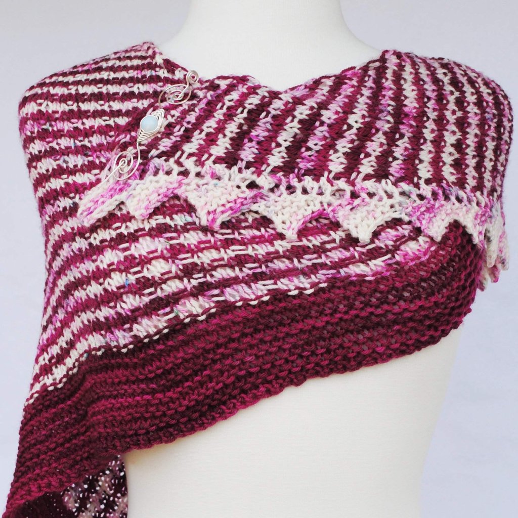 Pdf Mercurial Stripes Shawl Knitting Pattern Digital Download