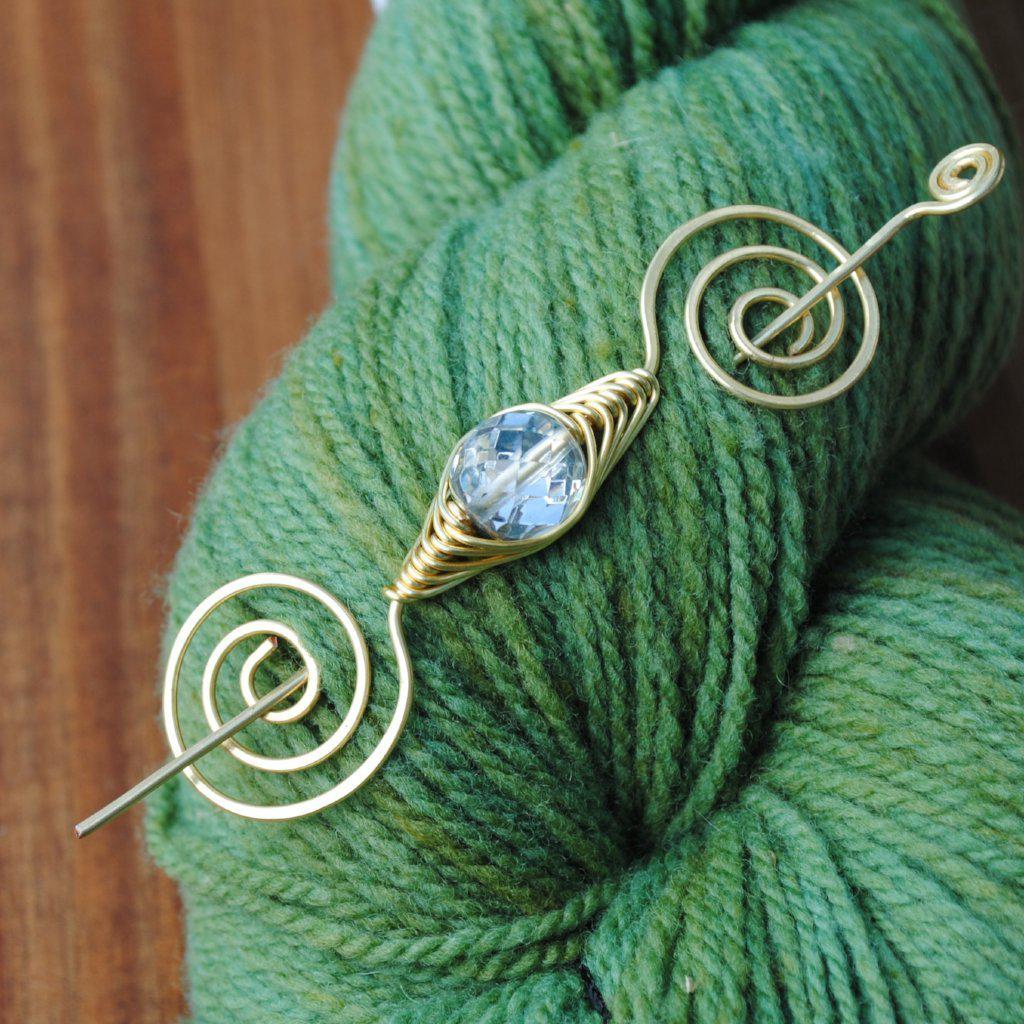 Sparkle Shawl Pin Gold Noteworthy Classic Crafty Flutterby Creations