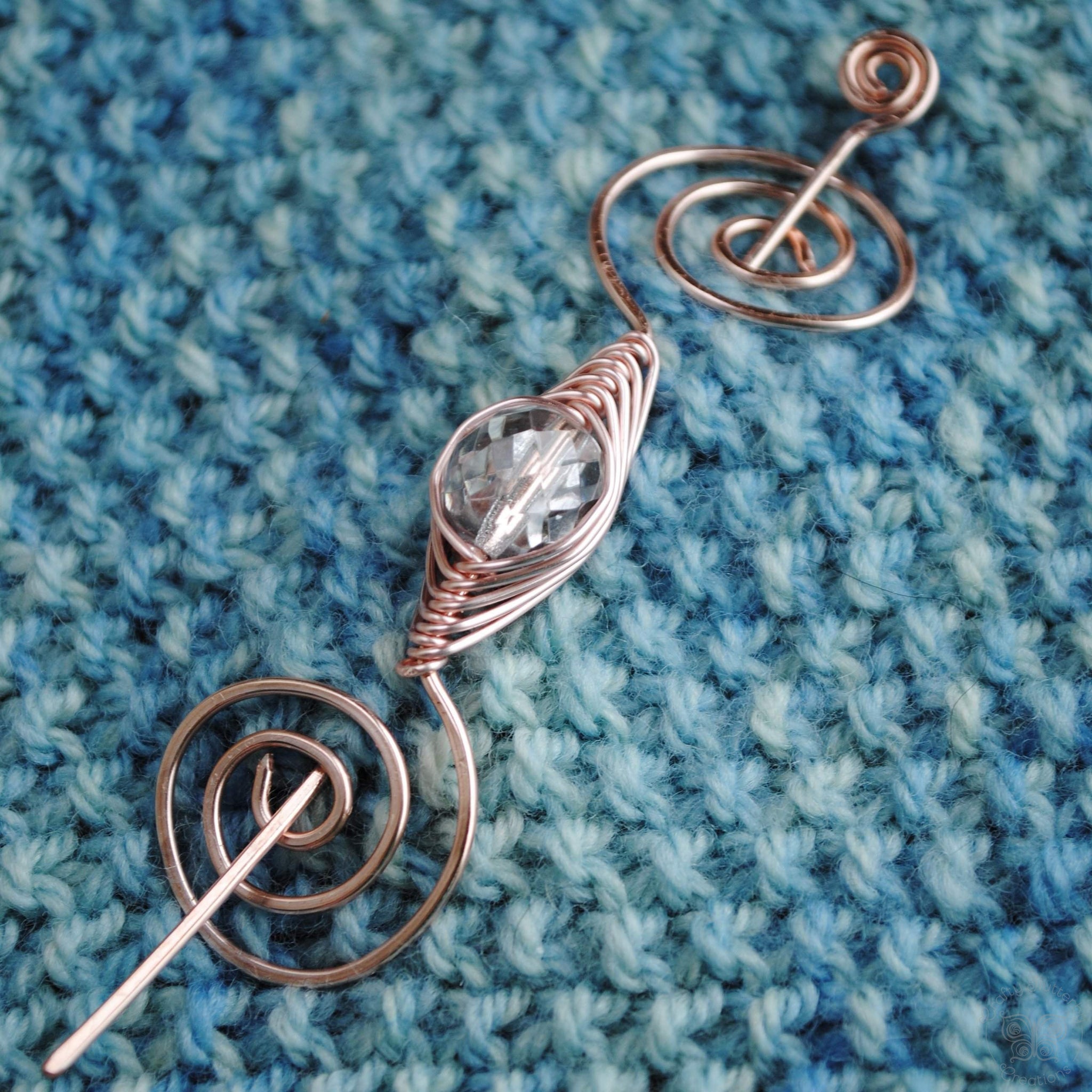 Sparkle Shawl Pin Rose Gold Noteworthy Classic Crafty Flutterby