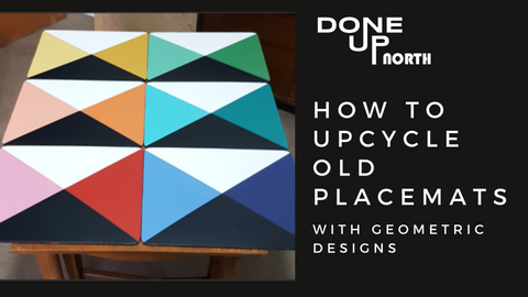 How to upcycle placemats with cool geometric designs