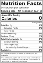 nutritional information