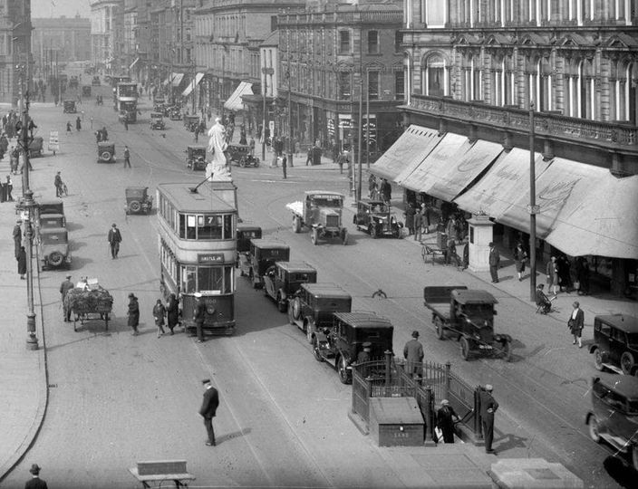 donegall-square-north-belfast, showing the Titanic memorial in its original position. image by robert john welch