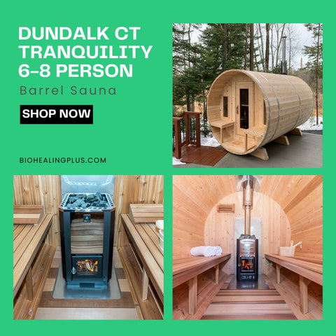 Dundalk CT Tranquility 6-8 Person Barrel Sauna CTC2345W