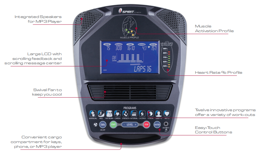 Spirit XBR95 Recumbent Bike