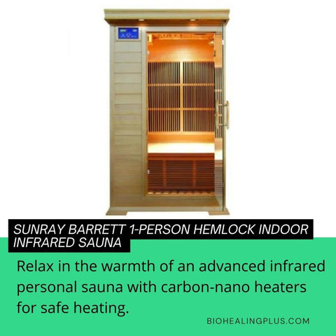 Sunray Barrett 1-Person Hemlock Indoor Infrared Sauna HL100K2