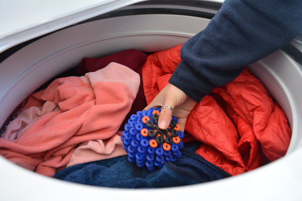 cora ball is easy to use just toss into the washing machine land do your laundry as normal while protecting your clothes and the ocean planet from microfiber pollution