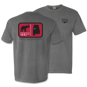 State of Alabama/Elephant Tee - Comfort Color - State Homegrown Apparel