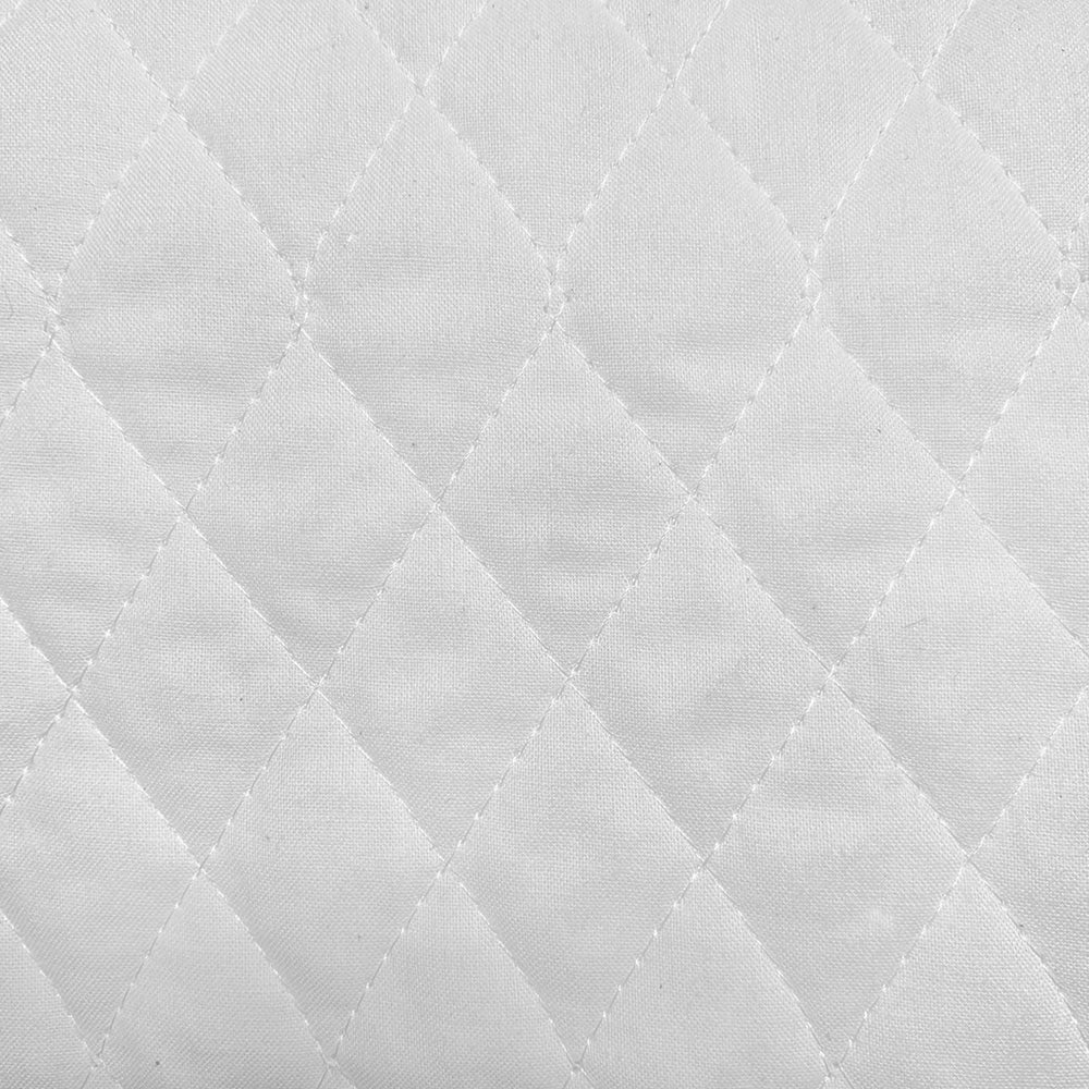 white quilted fabric