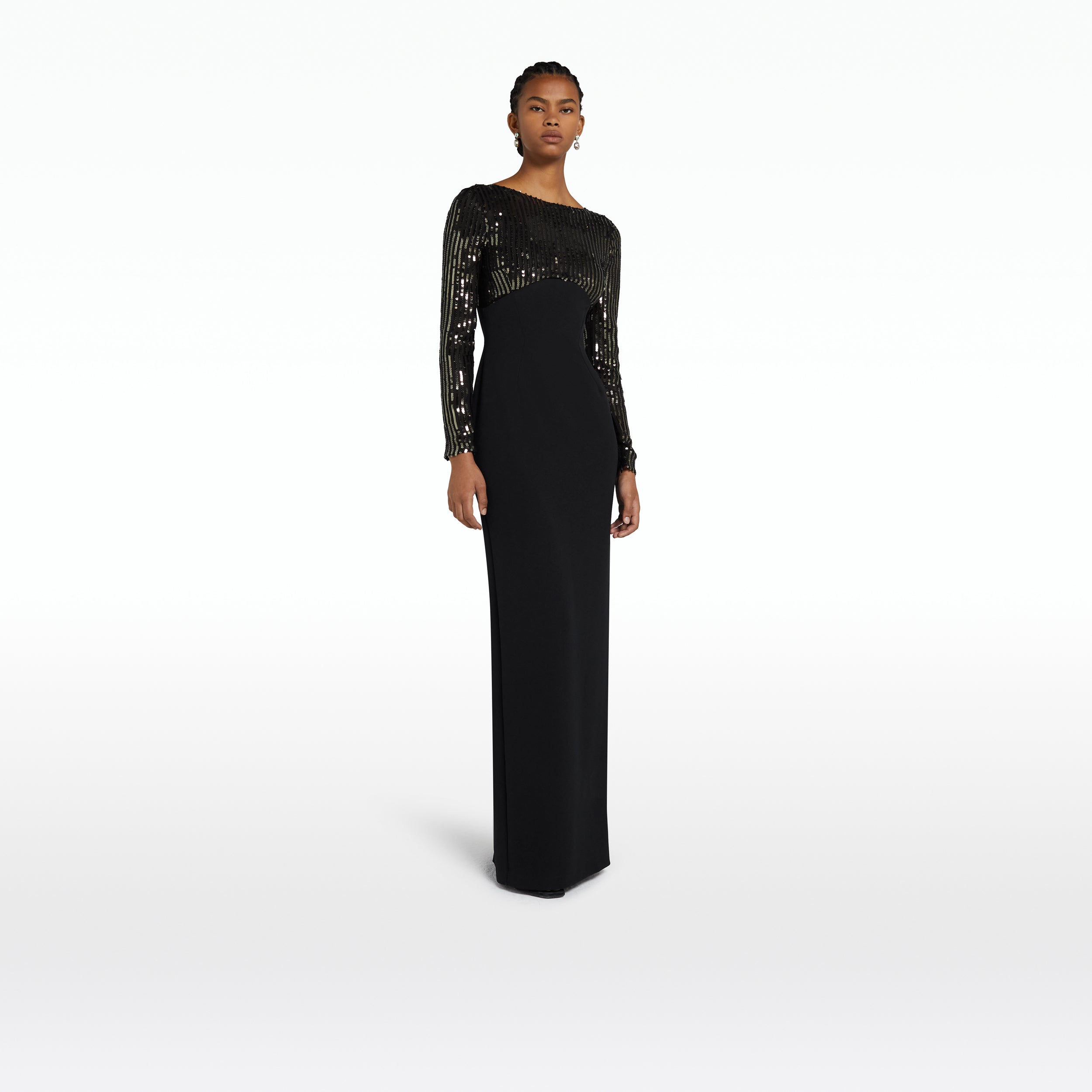 Alora Black Long Dress