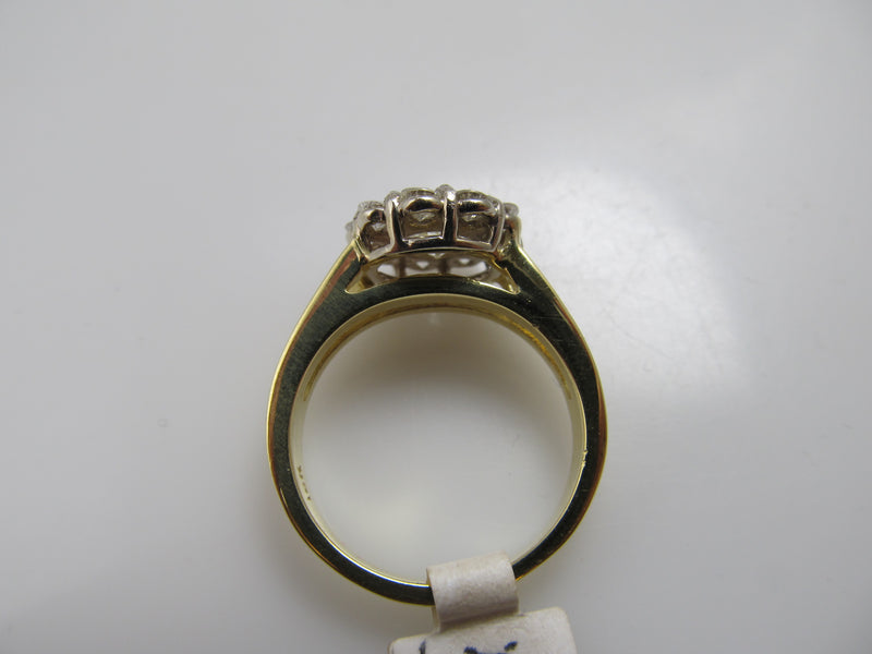 Vintage 1.86ct diamond cluster ring