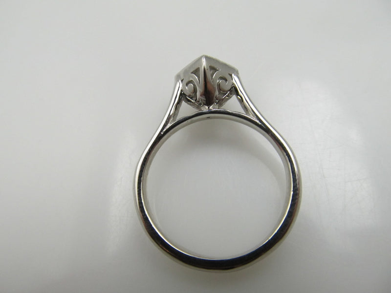 Platinum Ring With A .92ct Square Radiant Cut Diamond, Si1 G.
