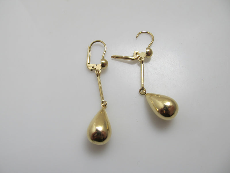 Pretty 14k yellow gold drop earrings