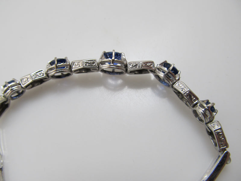 Vintage Sapphire Diamond Bracelet Victorious   IMG 7866 800x 