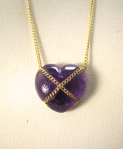 tiffany purple heart necklace
