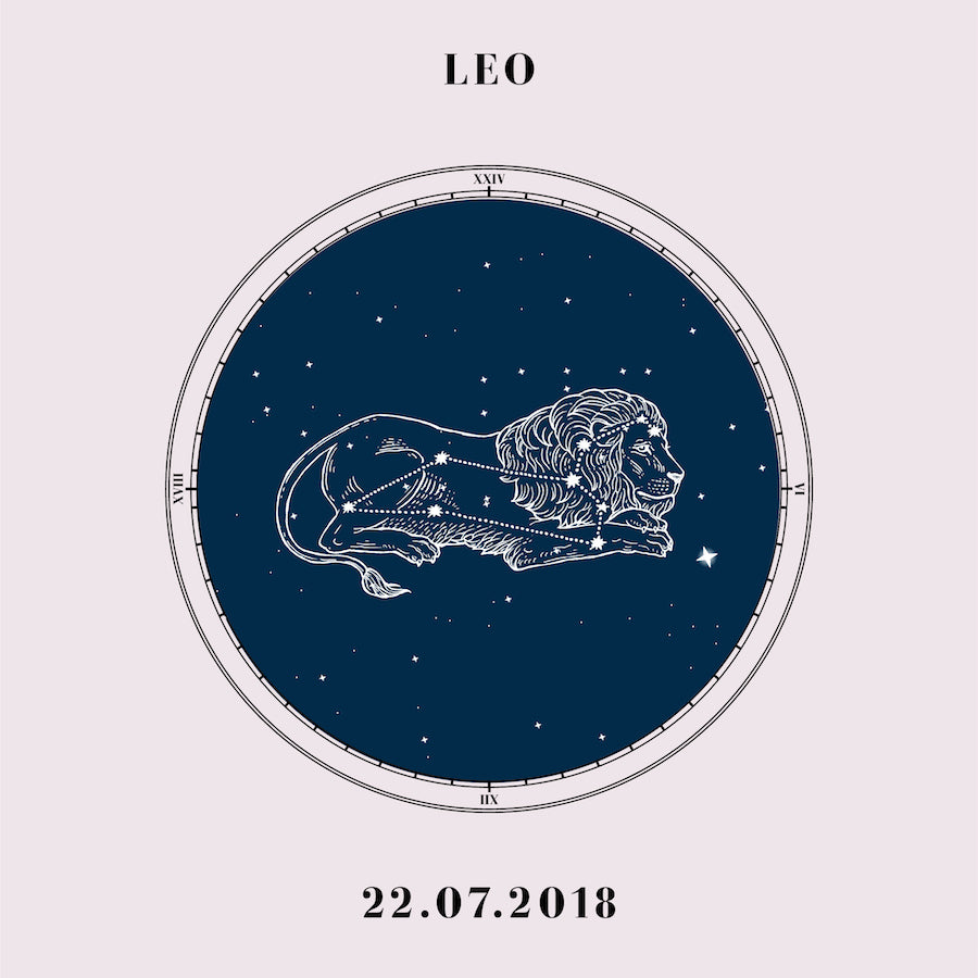 "Leo" - Zodiac Star Sign Nursery Art Print - custom baby gift — Valabi